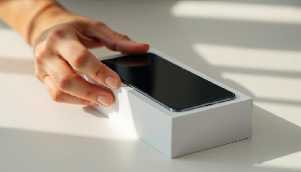 unboxing smartphone