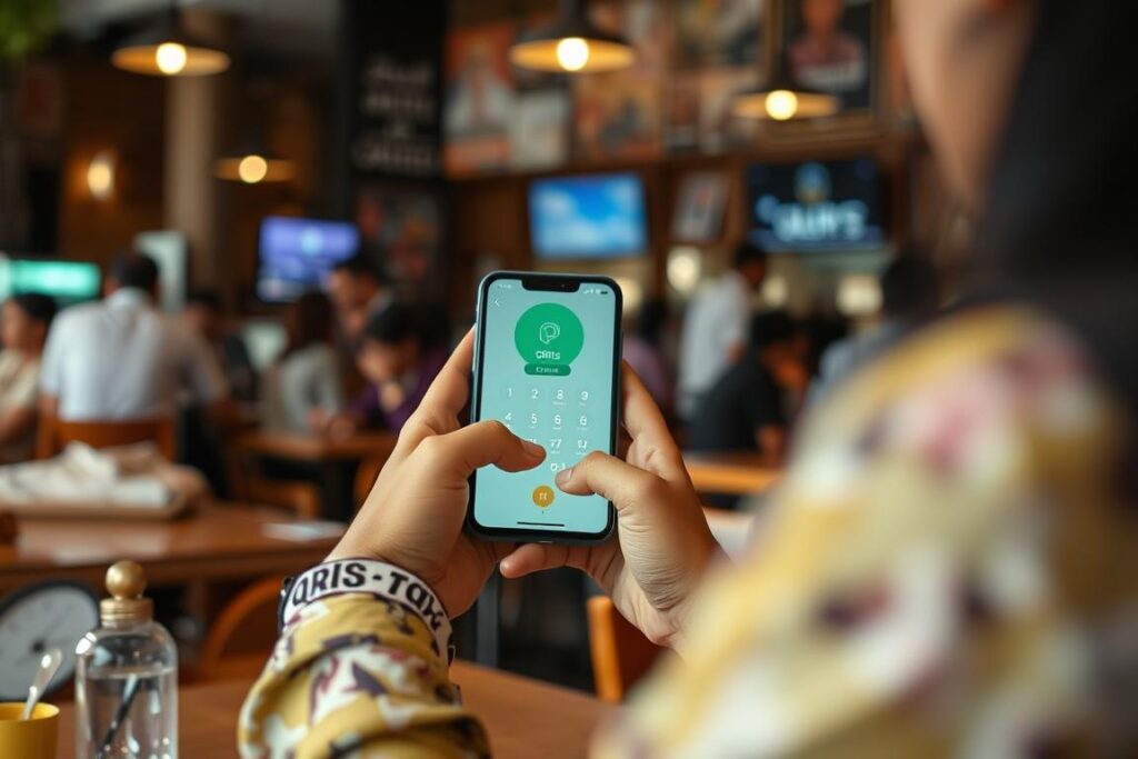 Ilustrasi kemudahan penggunaan QRIS Tap tanpa peralatan tambahan Ilustrasi kemudahan penggunaan QRIS Tap tanpa peralatan tambahan